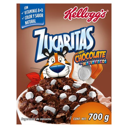 Cereal Kellogg's® Zucaritas® Sabor Chocolate con Malvaviscos - Hojuelas Escarchadas con Sabor a Chocolate y con Malvaviscos - 1 Caja - 700 g