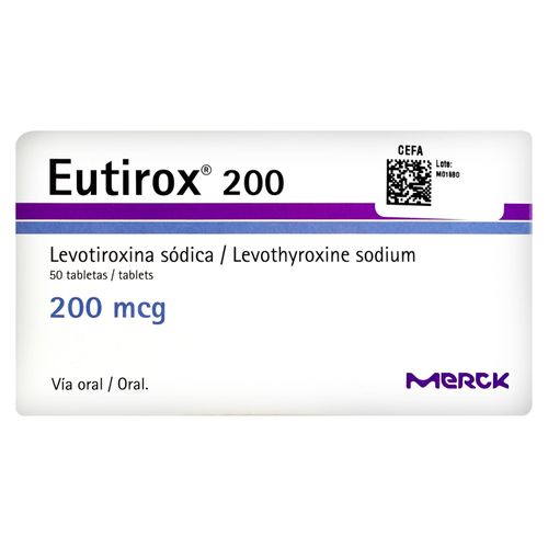 Eutirox 200 Mcg Tabletas Una Caja