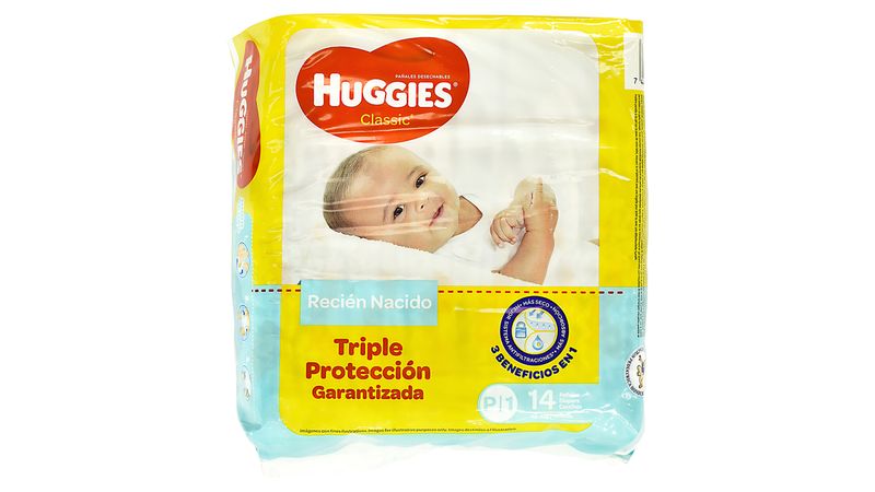 Comprar Pañales Huggies Natural Care Etapa 0/Recién Nacido Hipoalergénico,  Hasta 4kg - 38Uds