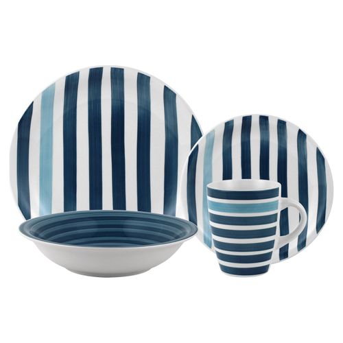 Ms Vajilla 16 Piezas Ceramica Con Diseno