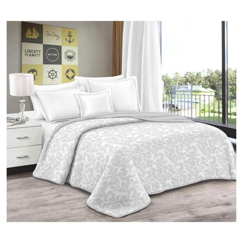 Set Cubrecama Mainstays 3 Piezas Gris Estampada