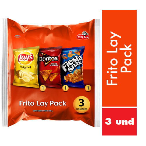 3 Pack Snacks Fritolay  - 335gr