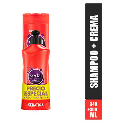 Pack Sedal Shampoo Crema Keratina - 640ml