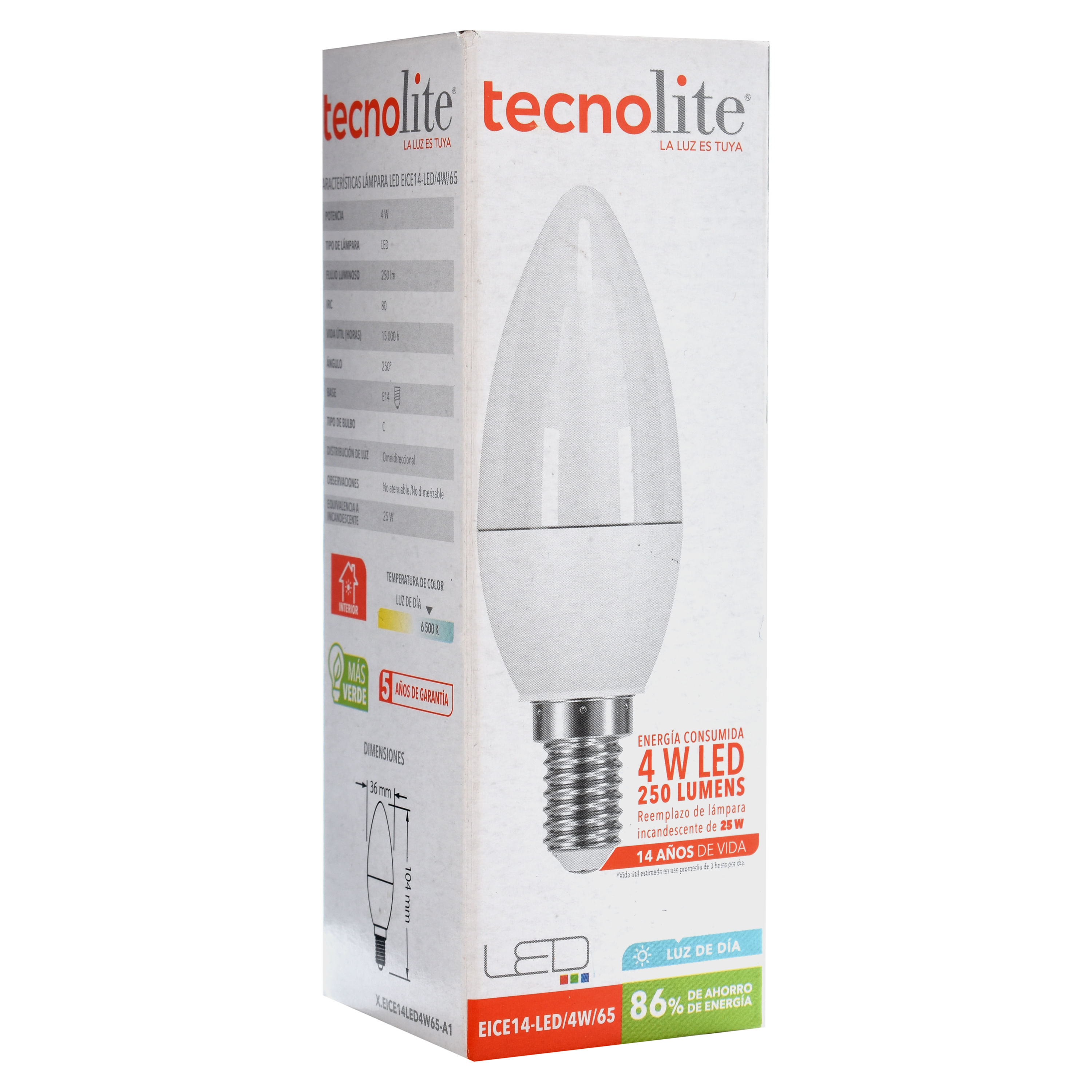 Bombilla LED de base E14 equivalente a 3 W, bombilla incandescente de 40 W,  luz diurna blanca 6500 K, bombillas LED para electrodomésticos de cocina