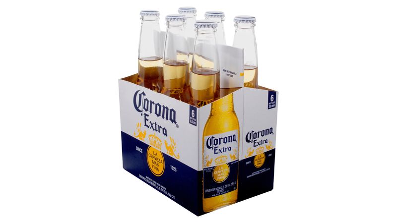 6 Pack Cerveza Corona Botella - 355ml