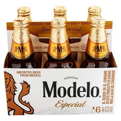 Cerveza Modelo En Botella De Vidrio 6 Pack - 355ml