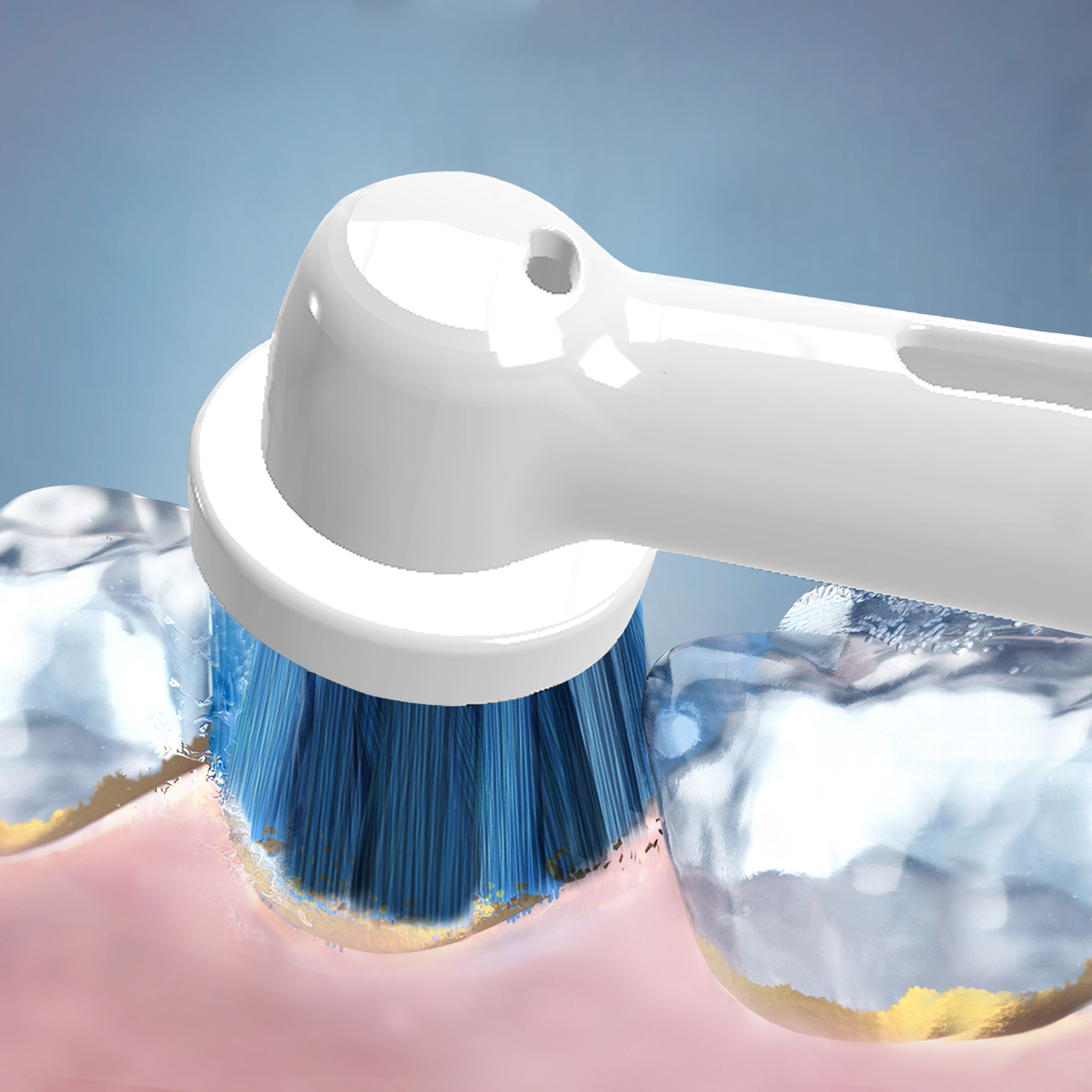 Cepillos dentales: Recambio Oral-B Dual Clean 3 Cabezal Repuesto Original  Cepillo Dientes Eléctrico