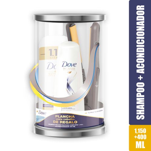 Shampoo Dove Reconstruir - 6X1.15ml Acondicionador -  400ml Plancha