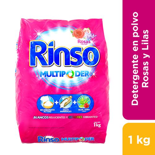 Detergente En Polvo Rinso Rosas Y Lilas - 1000gr