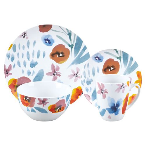 Vajilla Mainstays De 16 Piezas Porcelana Diseni