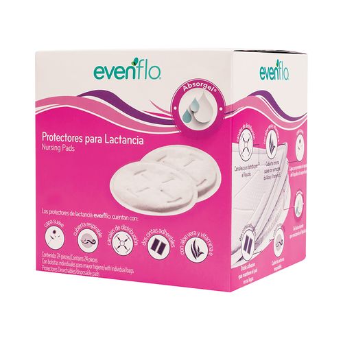 Pads Protectores Evenflo Con Absogel -24 Unidades