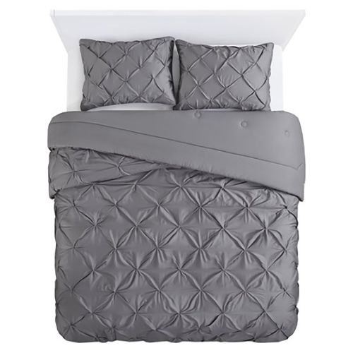 Edredón Better Homes 3 Piezas color : Gris , modelo WMCE10-316 Lillian Size :Full / Queen