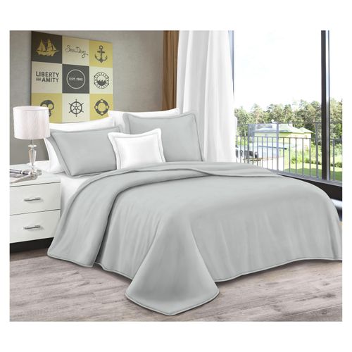 Set Cubrecama Mainstays 3 Piezas Gris Queen