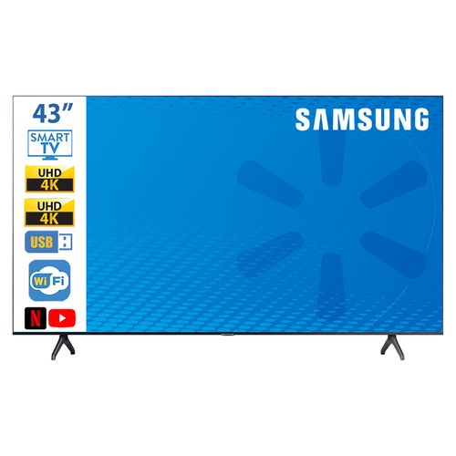 Pantalla Smart TV 4K Samsung Led De 43 Pulgadas, Modelo: UN43AU7000