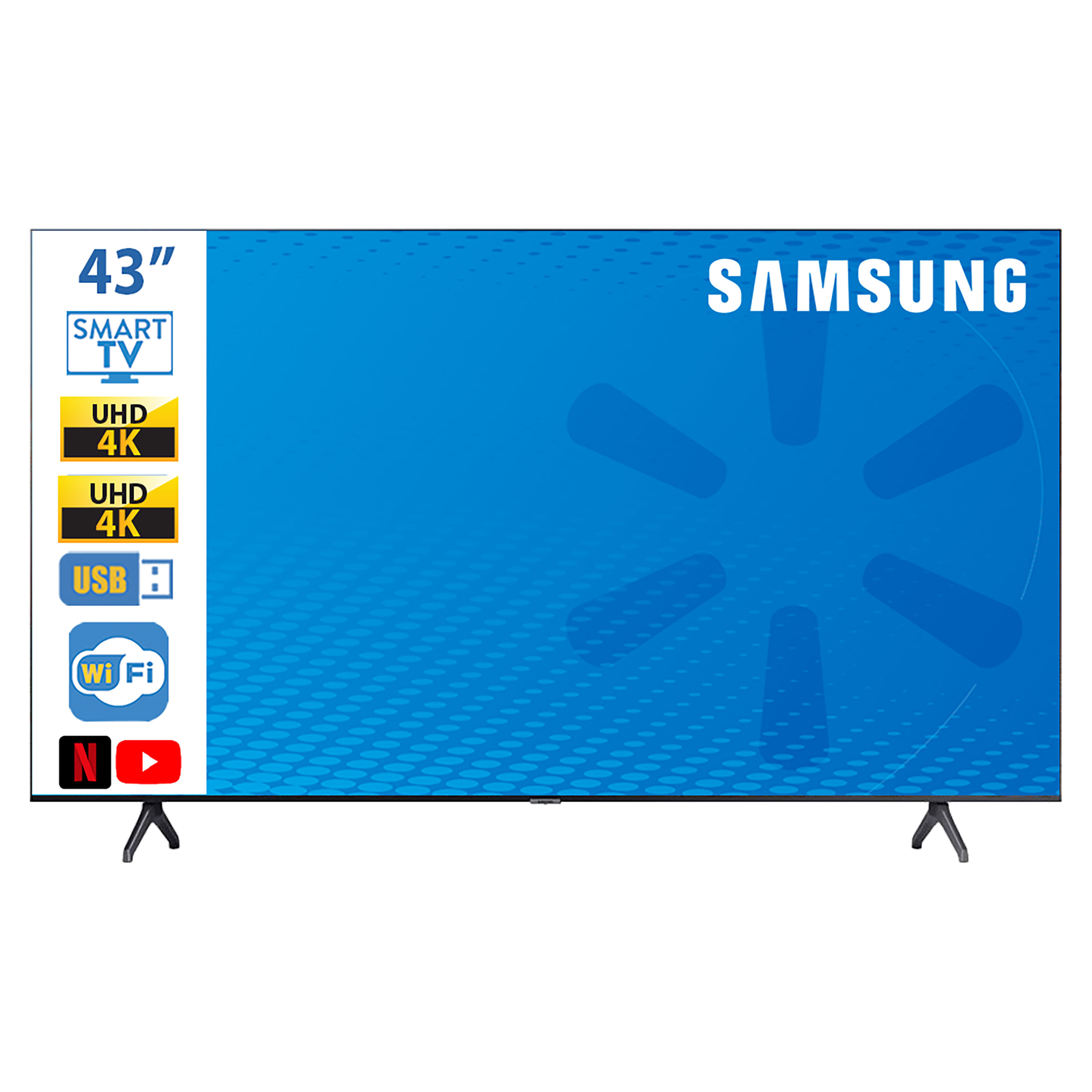Comprar Pantalla Smart TV 4K Samsung Led De 43 Pulgadas, Modelo: UN43AU7000, Walmart Guatemala - Maxi Despensa
