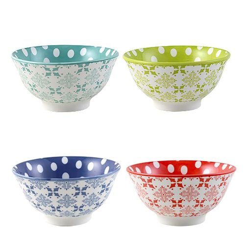 Tazón De Porcelana 12 Cm Con Estampado De Color A 2 Caras