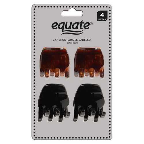 Clips Para Cabello Basicos Marca Equate - 4 Piezas