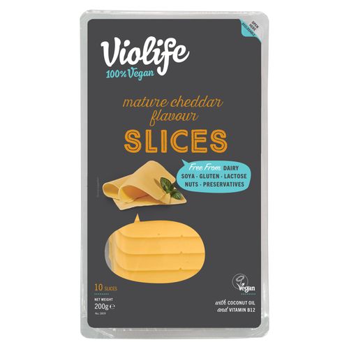 Alimento Vegano Violife Sabor Cheddar en Rodajas - 200gr