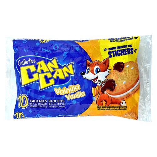 Galleta rellena Can Can sabor vainilla 10 Uds - 375 g