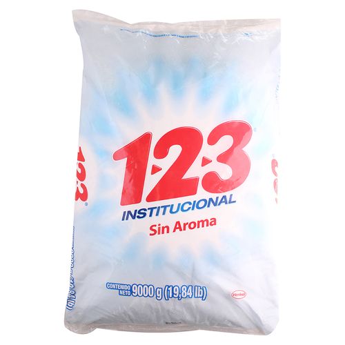 Detergente 123 En Polvo Sin Aroma - 9000gr