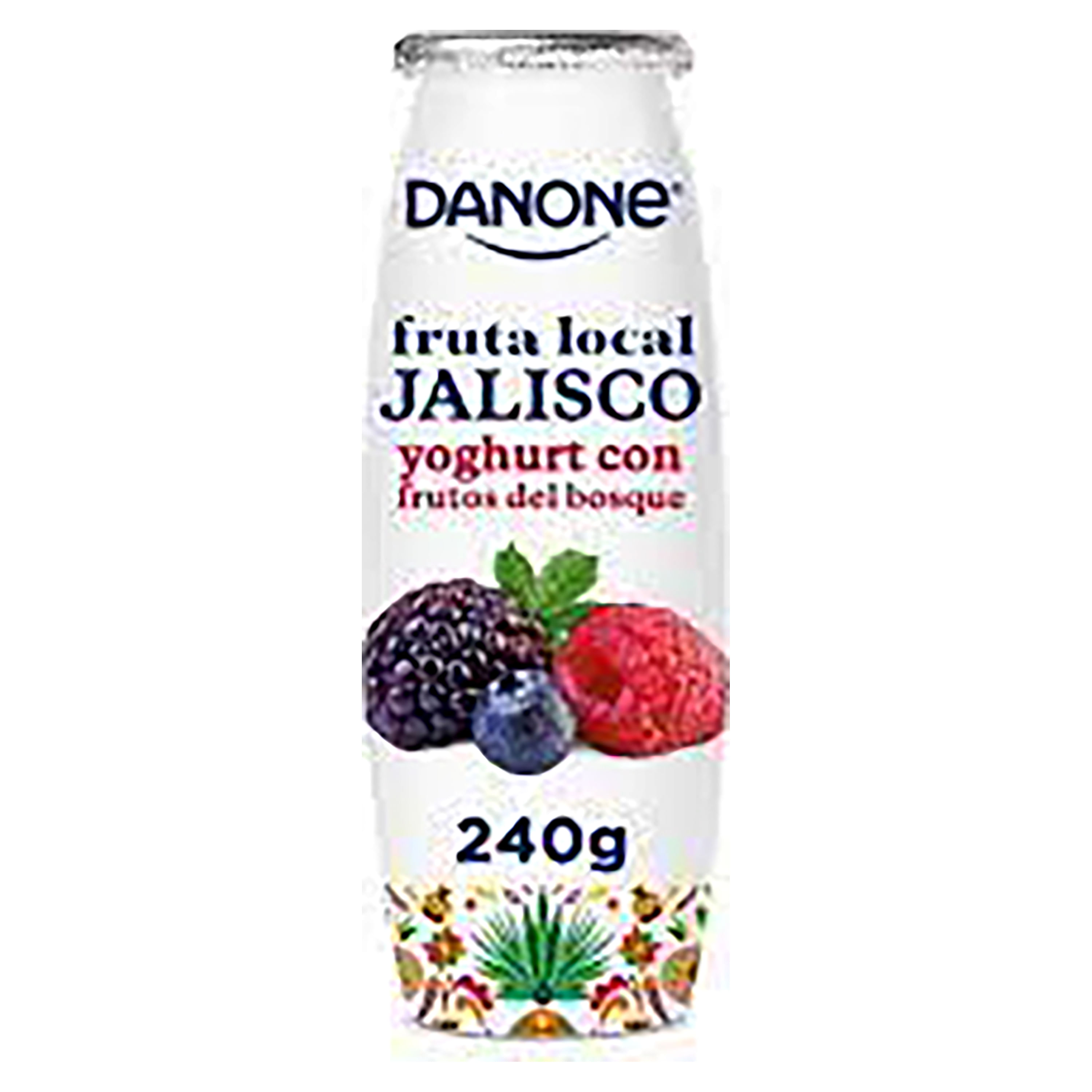 Yogures de sabor frutas del bosque, fresa, coco, macedonia - Danone - 1000  g (125 g x 8)