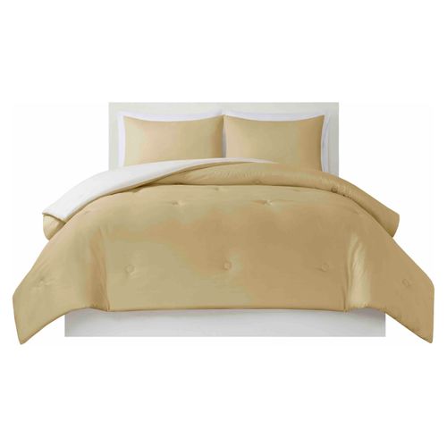 Edredon Mainstays   3 piezas   Beige/Ivory Size  Full/Queen Modelo: WMCE10-313