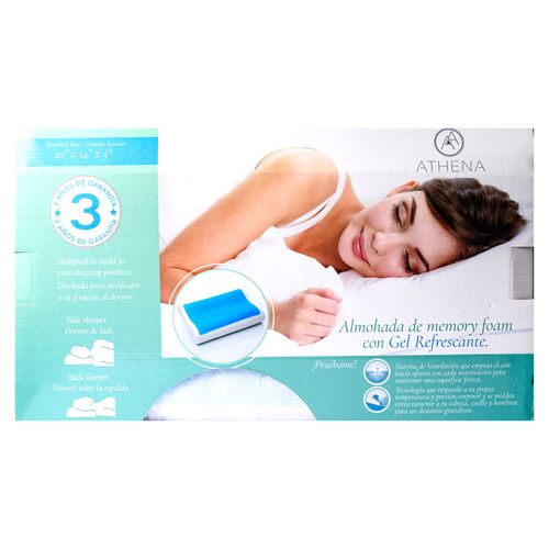 Almohada Athena Memory Foam Con Gel