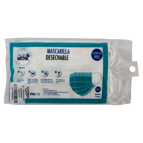 5 Pack Mascarilla Desecha Quirurgica Niño