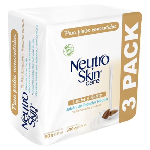 Jabón Neutroskin Leche y Karité - 110 g