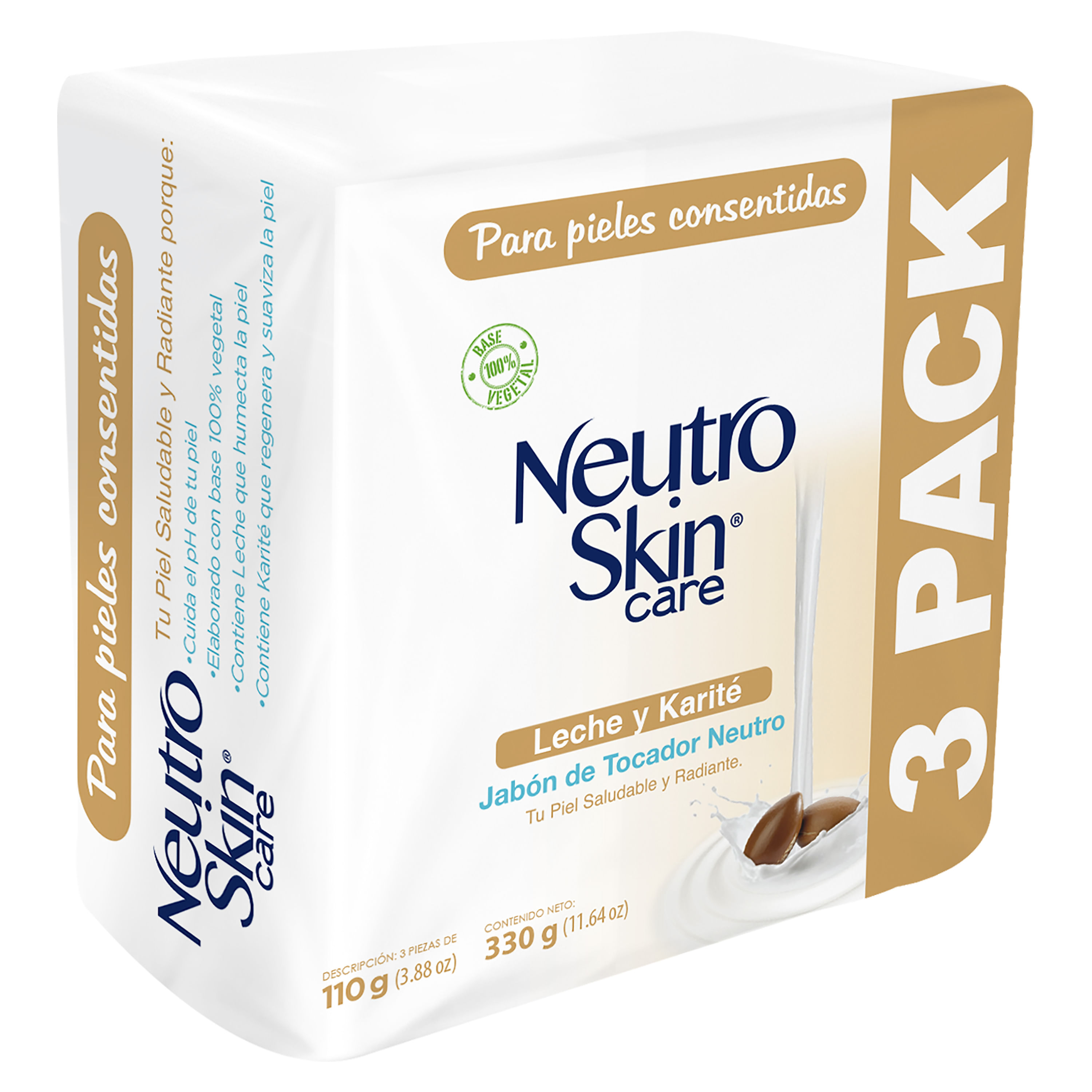 Comprar 3 Pack Jabón Neutro Skin Care Leche Y Karite -330gr, Walmart  Guatemala - Maxi Despensa