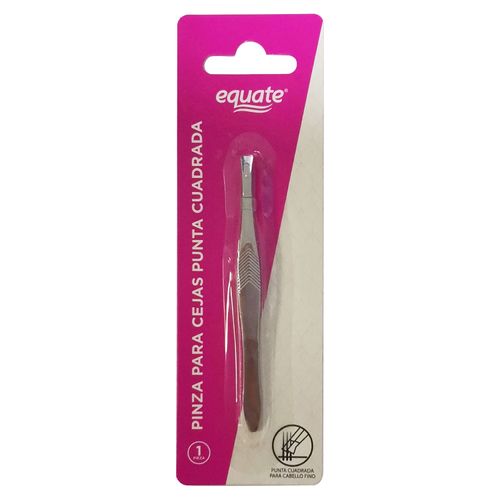 Pinzas Para Cejas Marca Equate Punta Cuadrada - 1 Unidad