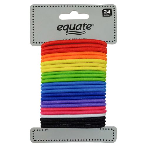 Colas Para Cabello Brillantes Marca Equate - 24 Pzs