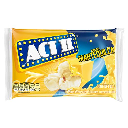 Popcorn Act Ii  Mantequilla 80Gr