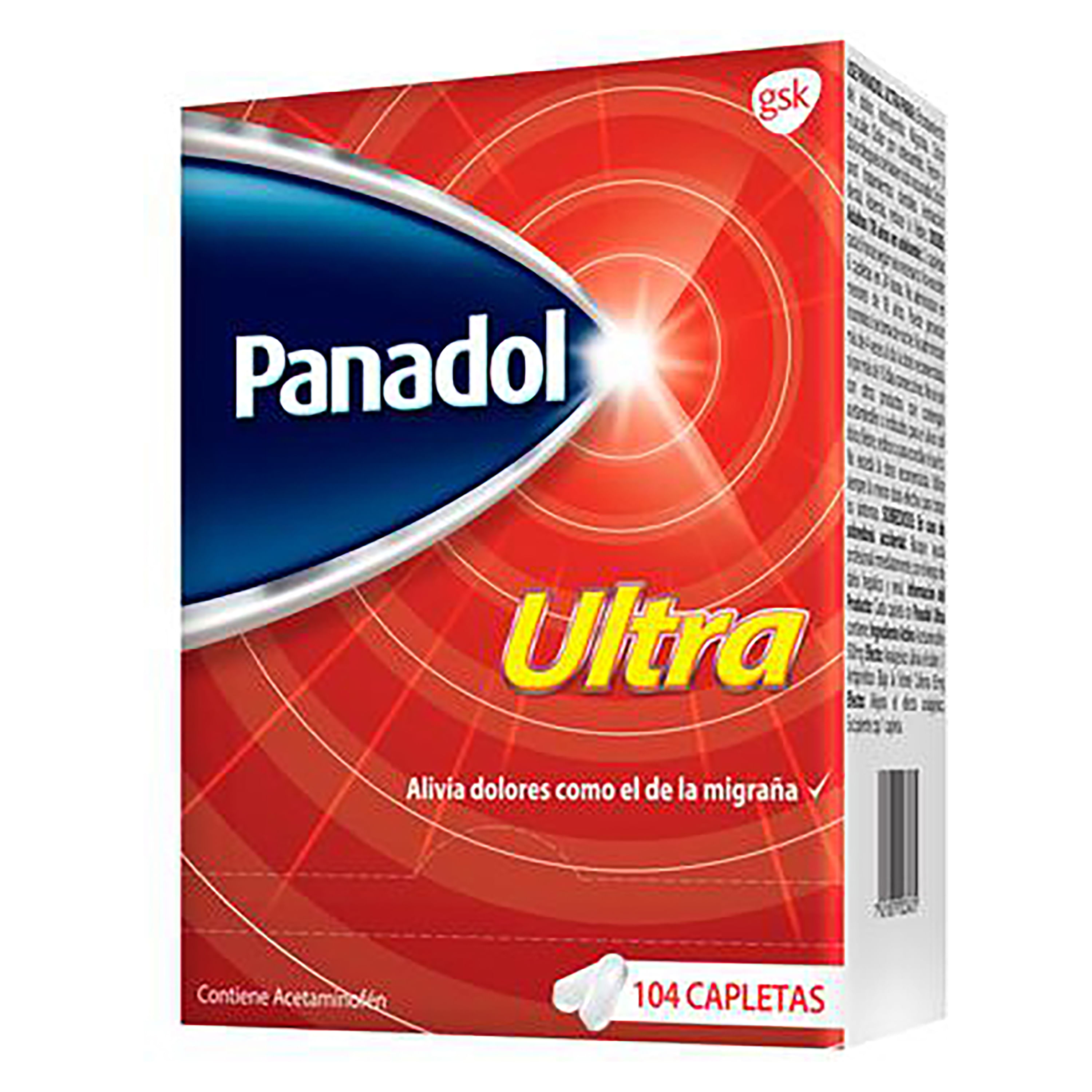 Comprar Analgésico Acetaminofén Panadol Ultra Caja 104 Capletas 3451