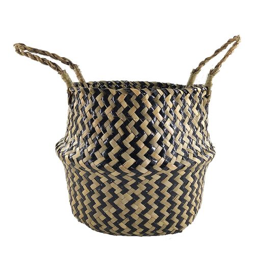 Soporte para maceta Maintays green tipo canasta, beige y negro. Modelo: KB151-20060209