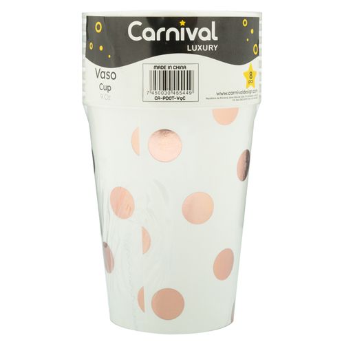 Vaso Carnival Rosegold Metálico 9oz