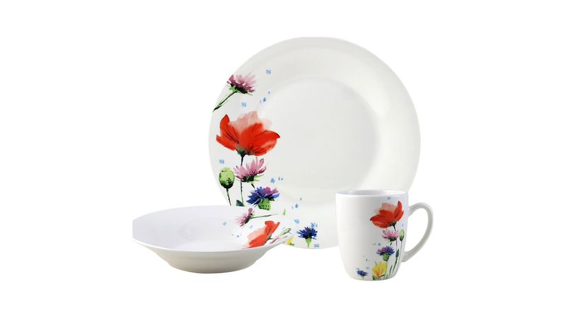 Precio de vajilla outlet de porcelana 12 piezas