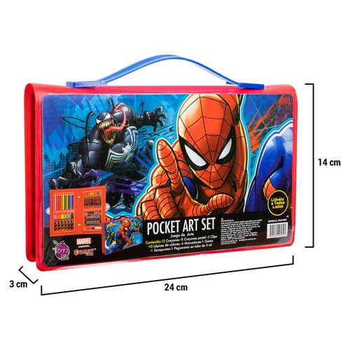 Set Arte Berry Hip Pocket Lapiz Y Crayon Spiderman