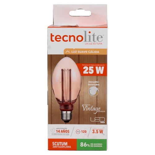 Lampara Led Vintage 3.5W Luz Ambar
