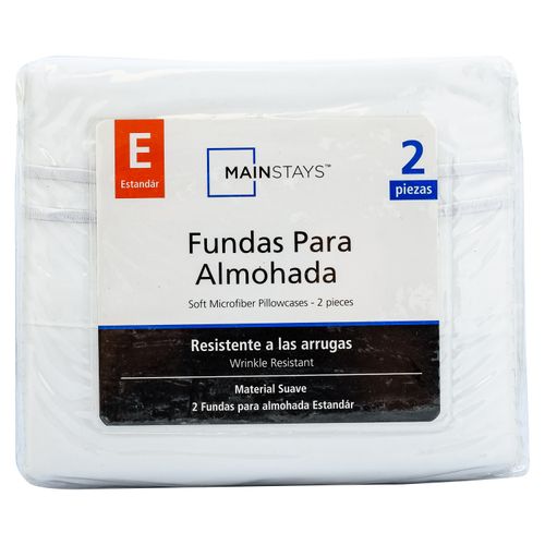 Set De 2 Fundas Mainstays Bordado Blanco