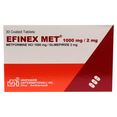 Efinex Met 1000mg/2mg 30 Tabletas