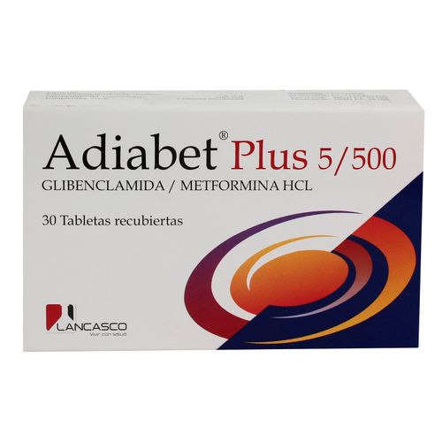 Hipoglicemiante Adiabet Plus 5/500 Mg