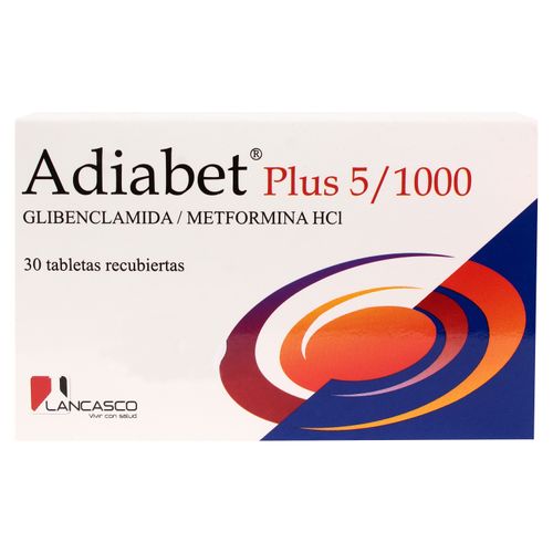 Adiabet Plus 5/1000Mg Caja X 30 Tabletas