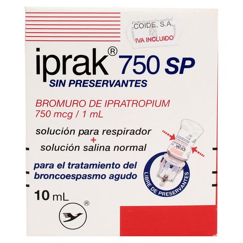 Bromuro de Ipratropio Iprak Solucion P/Resp.