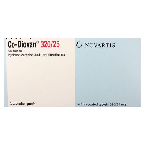 Co-Diovan  Novartis 320 Mg/ 25 Mg X 14 Tablletas