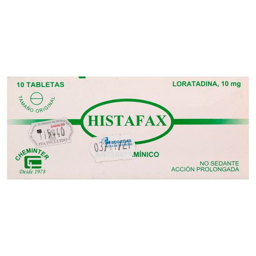 Histafax Chemilco 10 Mg 10 Tabletas