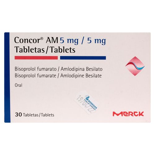 Concor Am 5/5 Mg 30 Tabletas