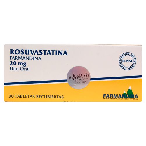 Rosuvastatina 20Mg Tab Cjax30 Gua Una Caja