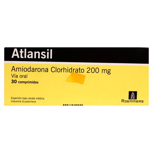 Amiodarona Atlansíl 200 Mg 30 Comprimidos