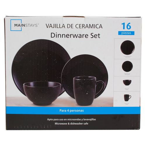 Vajilla Mainstays De Ceramica 16 piezas